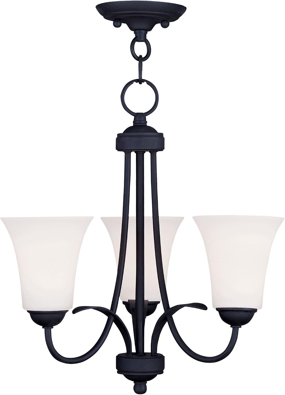 Ridgedale 3-Light Convertible Hanging Lantern/Ceiling Mount, Black