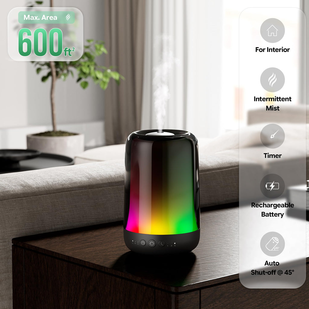 RDG Waterless Oil Diffuser with Rainbow Light