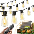(96+6) Solar String Lights Outdoor, Waterproof Dimmable 48+4 LED