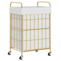 90L Laundry Hamper with Wheels, Laundry Basket with Handle and Liner Bag