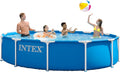 28210EP Metal Frame 12 ft x 30 in Above Ground Pool, Round Swimming Pool with Steel Frame, Pump Not Included