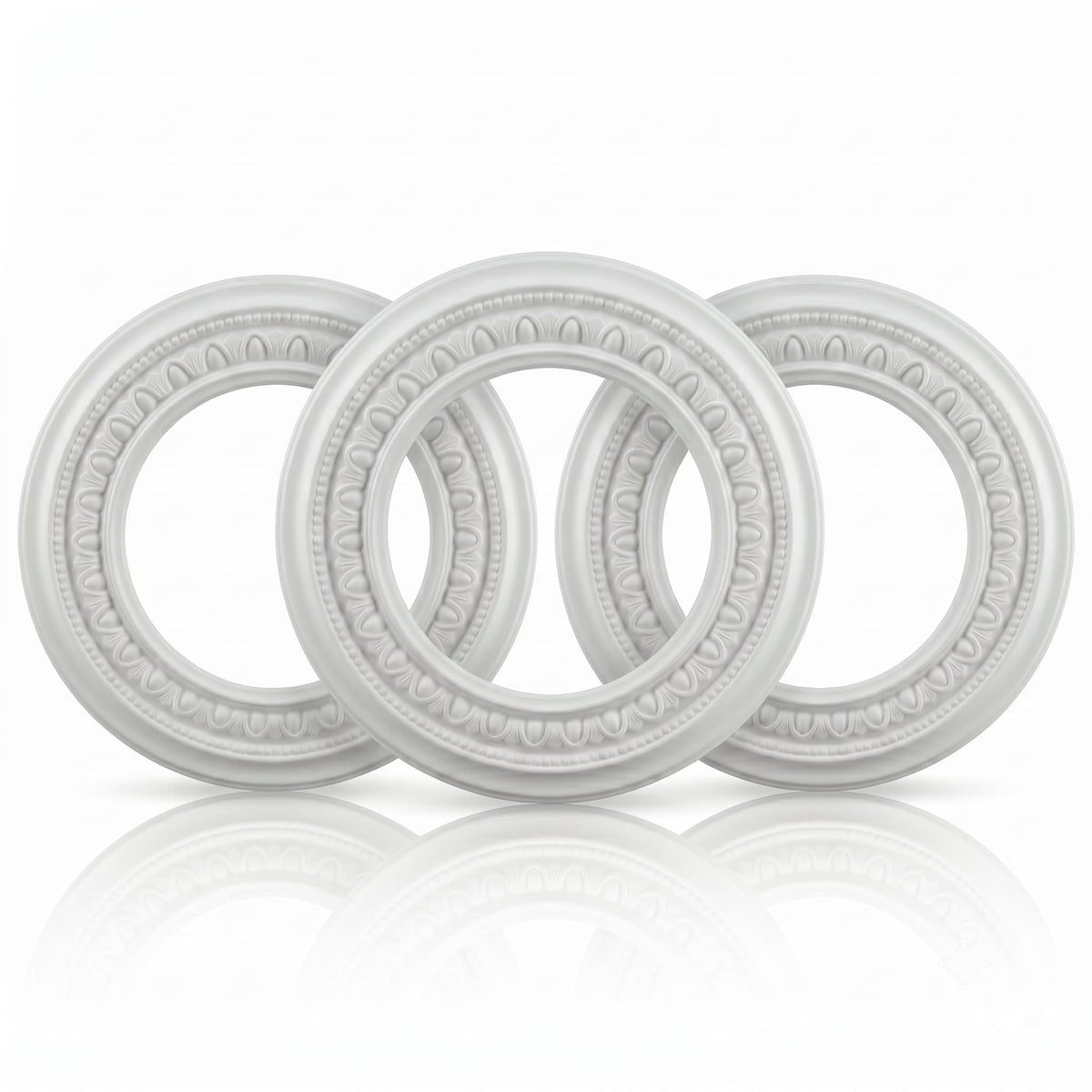 Supply White Mini Light Trim Medallion, 9 in, Pack of 3