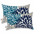 Outdoor Patio Lumbar Pillows, Pack of 2, 12"x20"