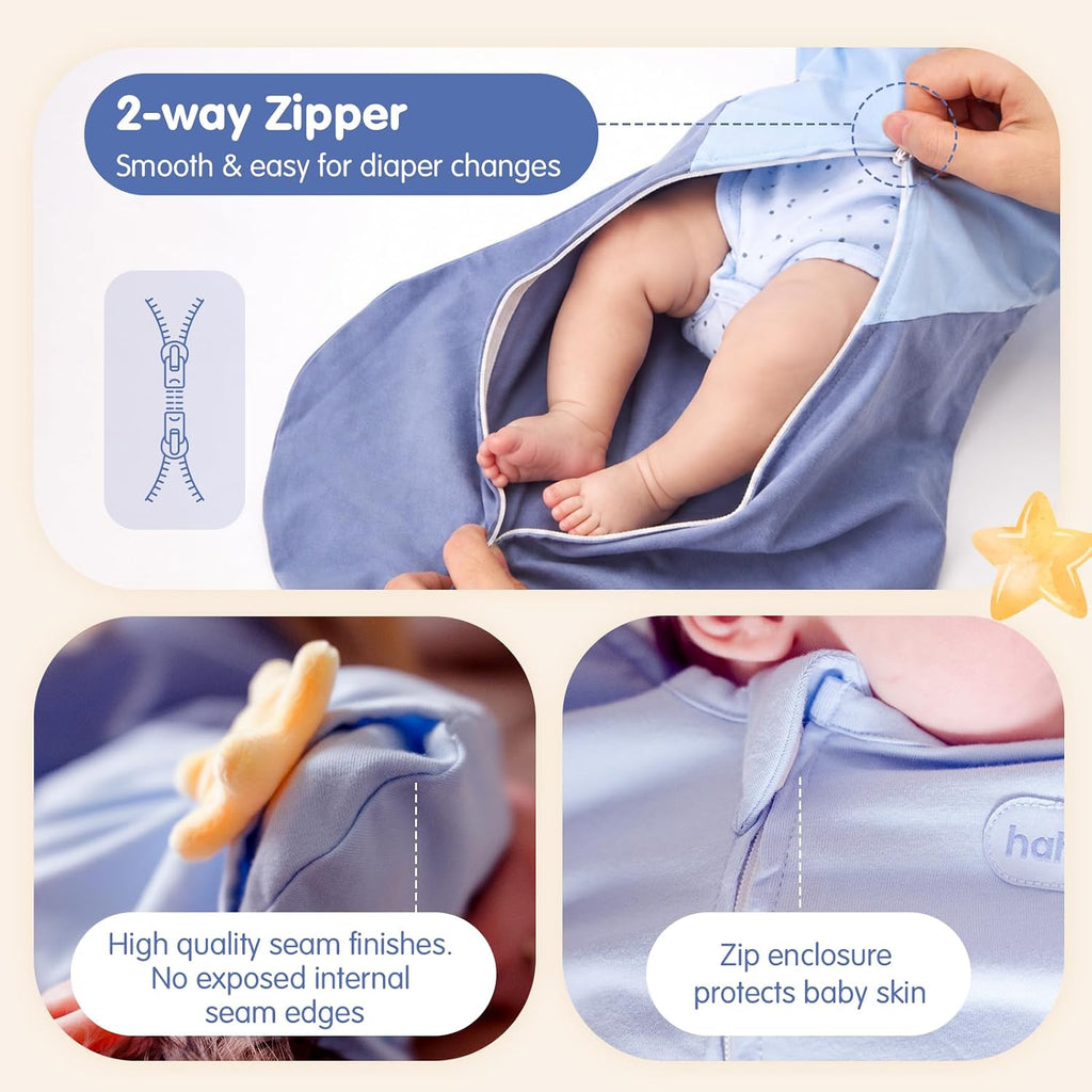 Transitional Swaddle Sack, Arms-Up Baby Swaddle with Soothing Toys