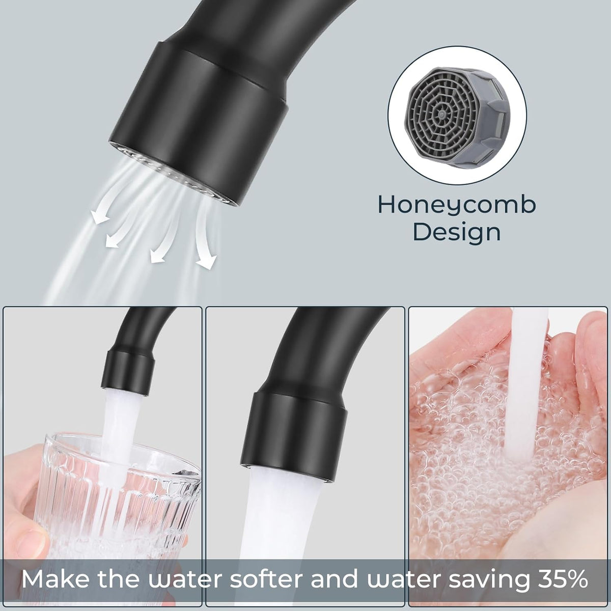 4 inches Bathroom Faucet for 3 Hole,2-Handle Bathroom Sink Faucets with Pop Up Drain (Matte Black)