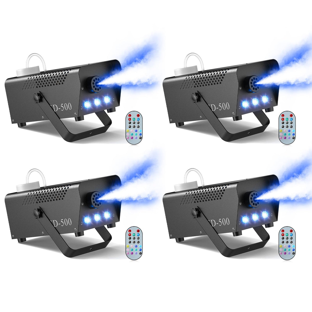 Fog Machine with Lights, Smoke Machine Halloween 500W 14 Colorful LED Lights Effect, Wireless Remote Control, for DJ