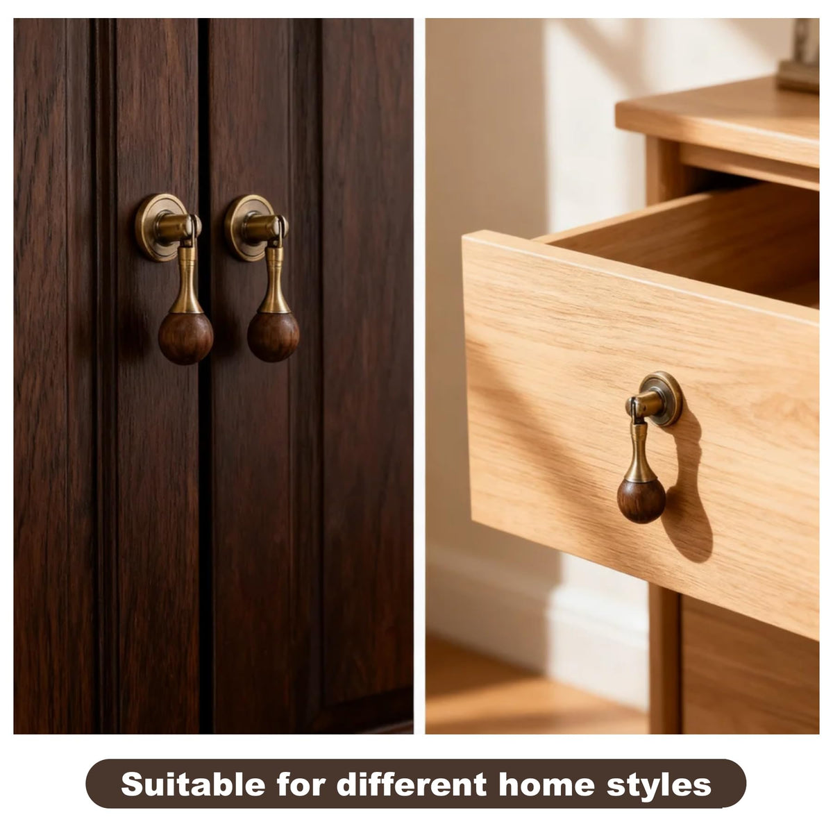 Antique Brass Cabinet Pulls: Vintage Retro Hardware for Drawers