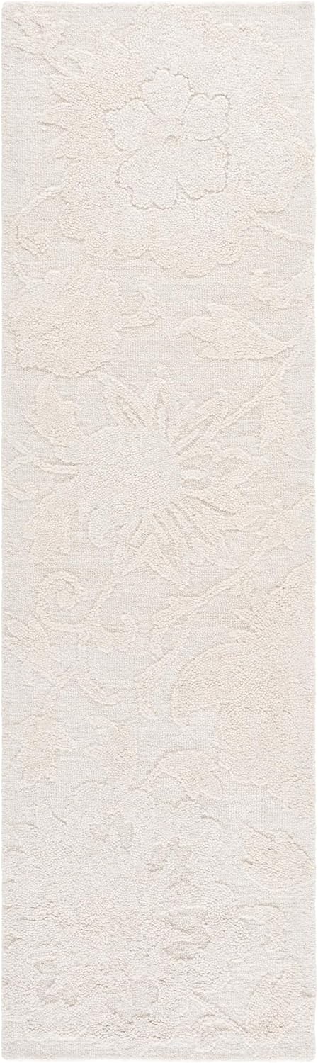 Blossom Area Rug - 10' x 14', Green & Red, Handmade Wool, Floral Design