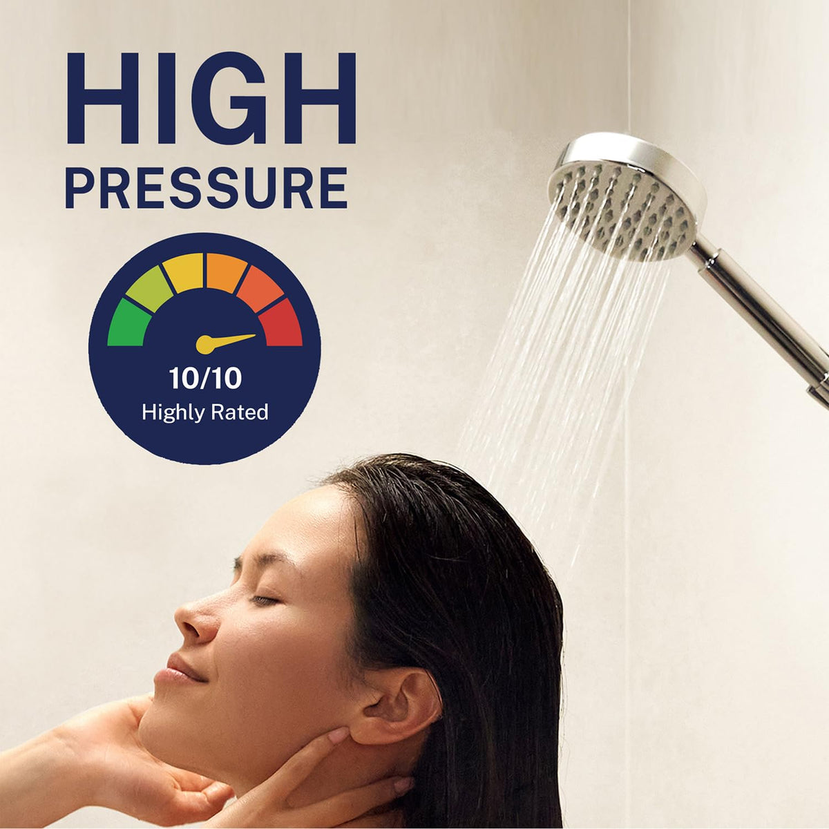 Metal Shower Slide Bar Set with Handheld Shower Head and Hose