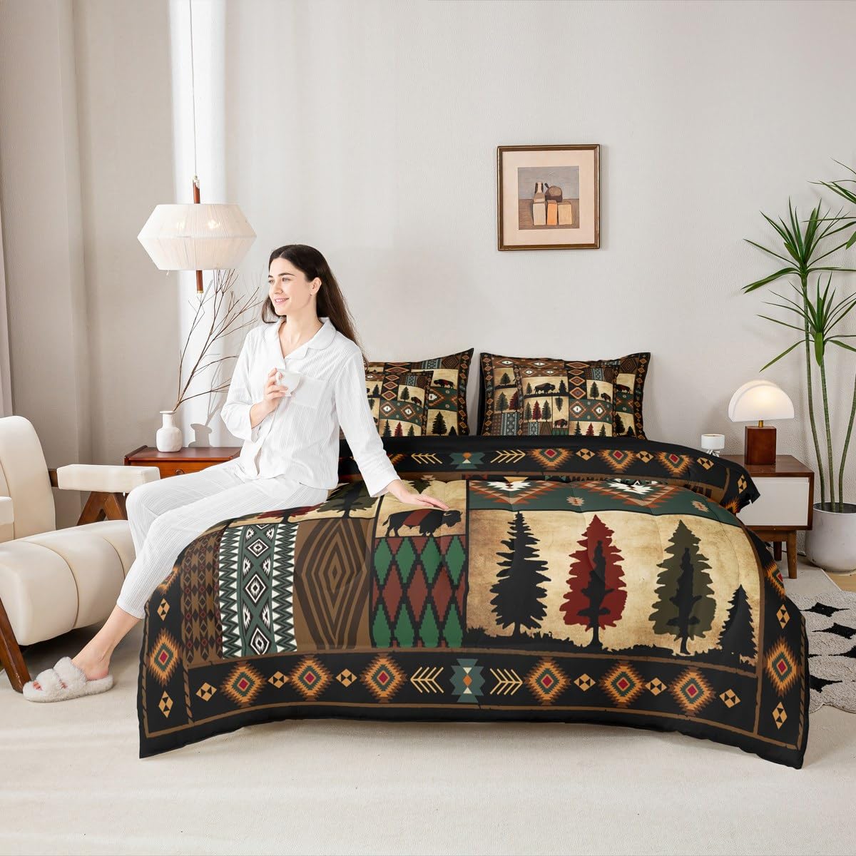 Water Buffalo Comforter Set Soft Lightweight 7 Piece