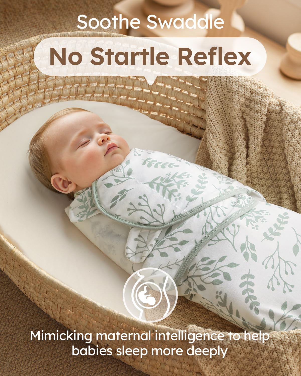 Baby Swaddles for Newborns 100% Organic Cotton, Adjustable Swaddle Sleep Sack Swaddle Sack