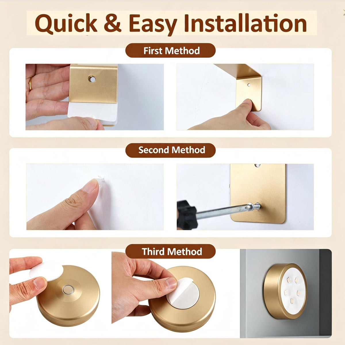 6 Pack Picture Lights for Wall, Rechargeable Magnetic Art Display Lights