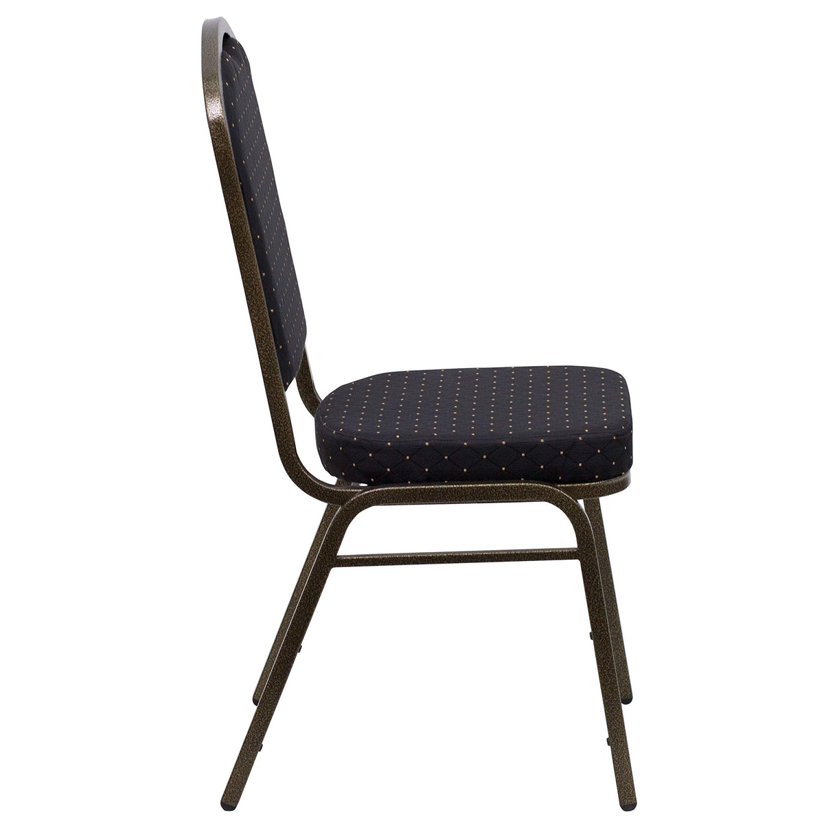 Hercules Crown Back Stackable Banquet Chair, Black, 4-Pack