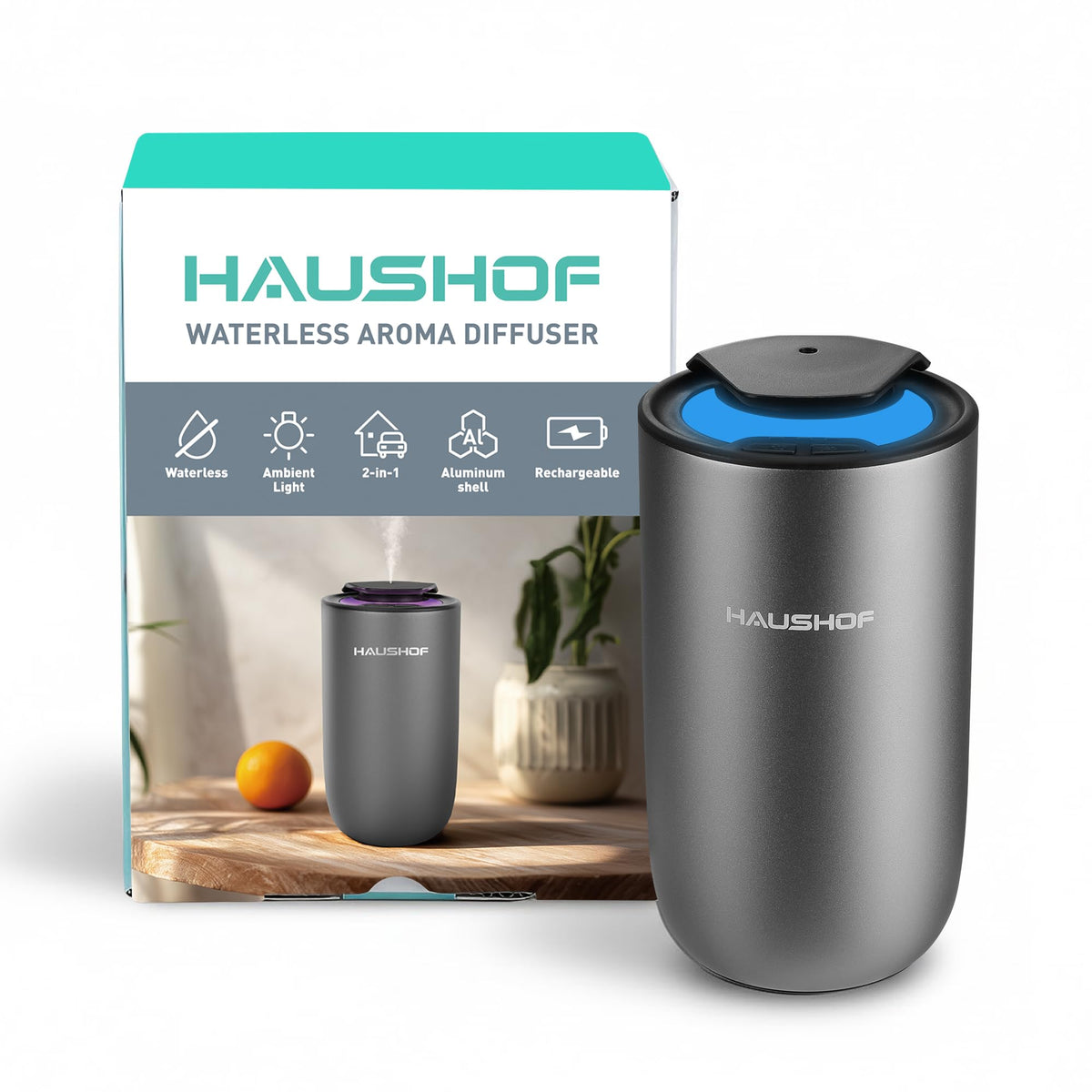 Waterless Essential Oil Diffuser & Car, Rechargeable