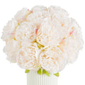 10PCS Artificial Peony, Real Touch Fake Silk Bouquet with Stems Mothers Day Wedding Party Centerpieces Table