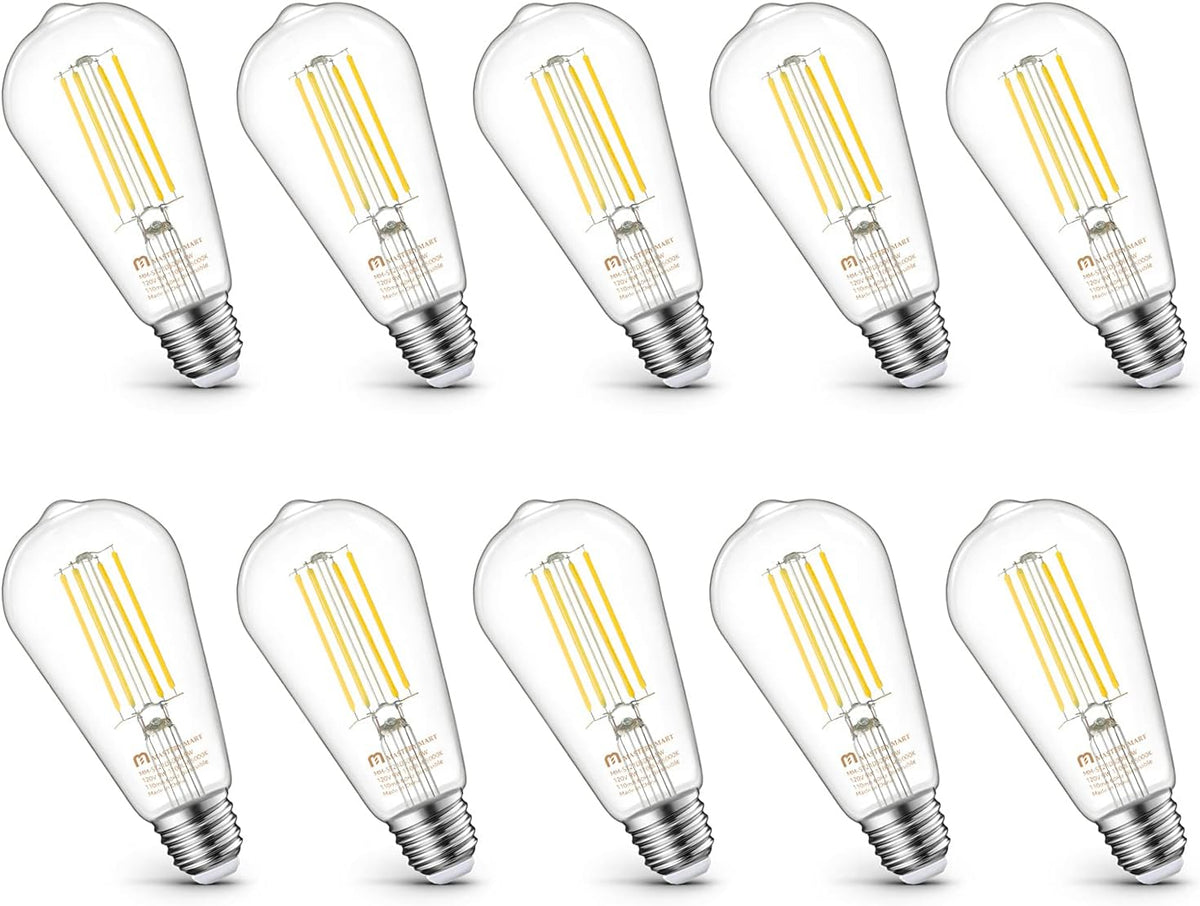 100 Watt LED Bulb, Edison Bulbs, Dimmable Lightbulbs E26, 5000K Daylight White Bright 9W 1100 Lumens, ST21/ST64