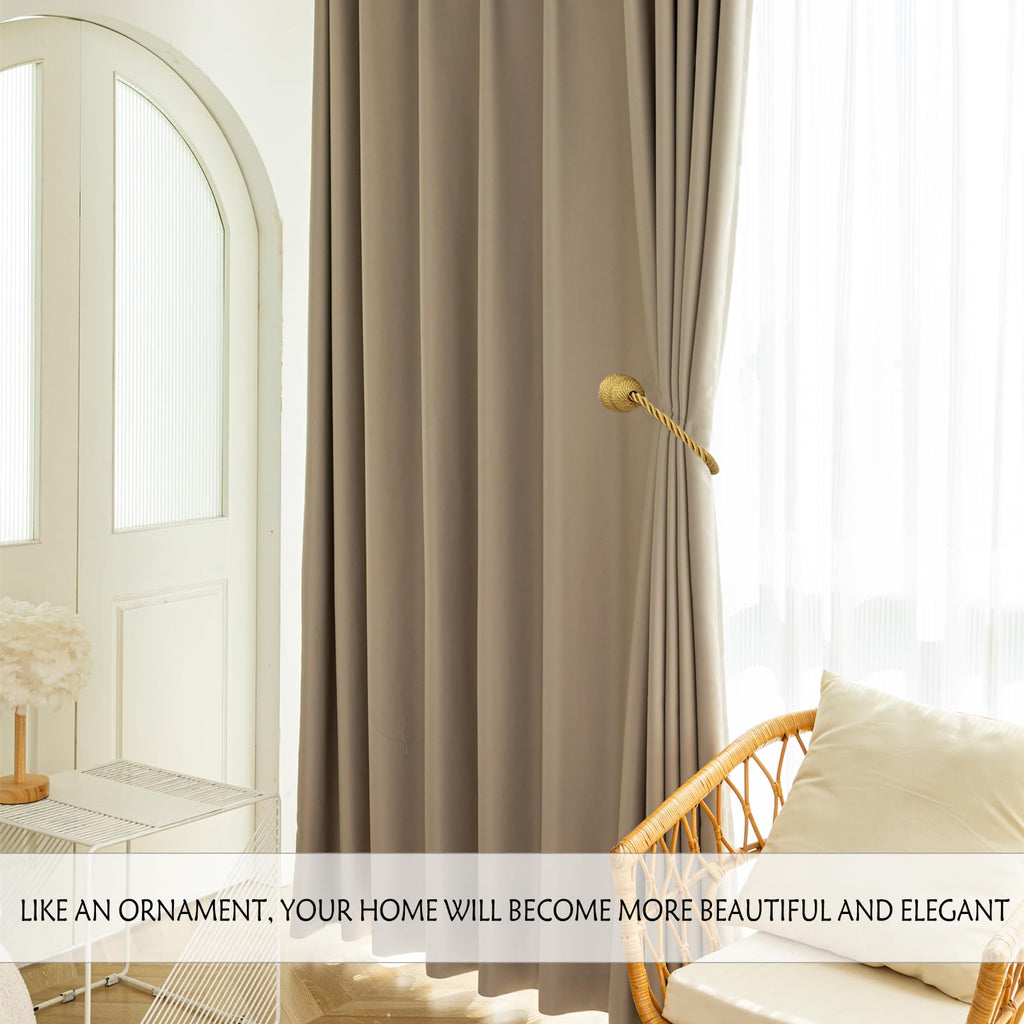 Magnetic Curtain Tiebacks Rope Curtain Tie Backs for Curtains 8 Pack Curtain Holders for Drapes Decorative Window