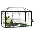 LargeBlack and Glass Card Box for wedding with Lock and Slot - Wedding Envelope Card Holder for Reception Clear Lock