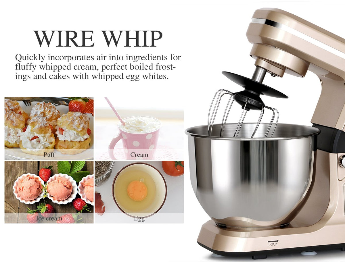 Stand Mixer,5.3-Qt & 500W & 6+P Speed MK36 Tilt-Head Kitchen Electric Food Mixers Home Baking Dough Machine with