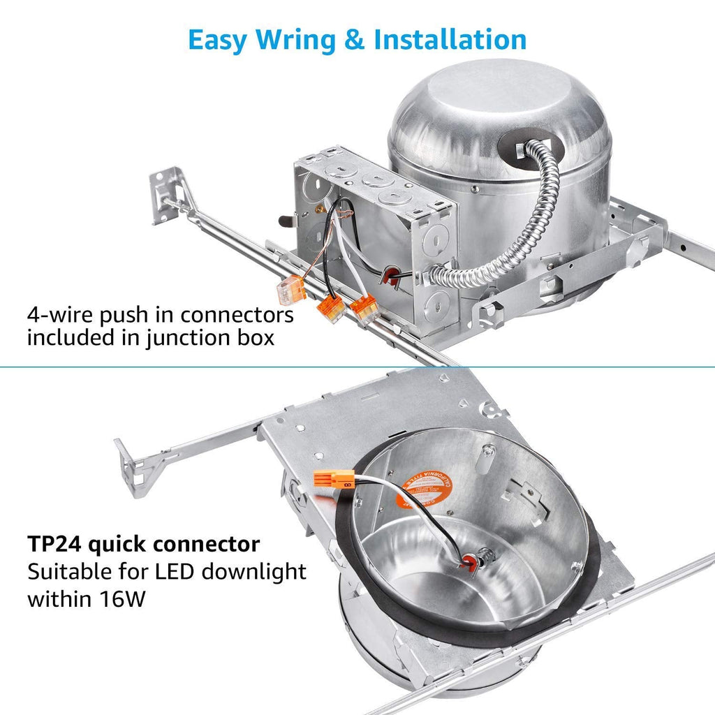 6 Inch Shallow New Construction Recessed Lighting Housing