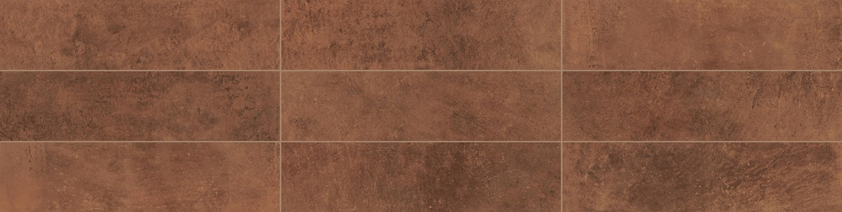 Mart 6" X 24" Porcelian Floor Tile in Cotto