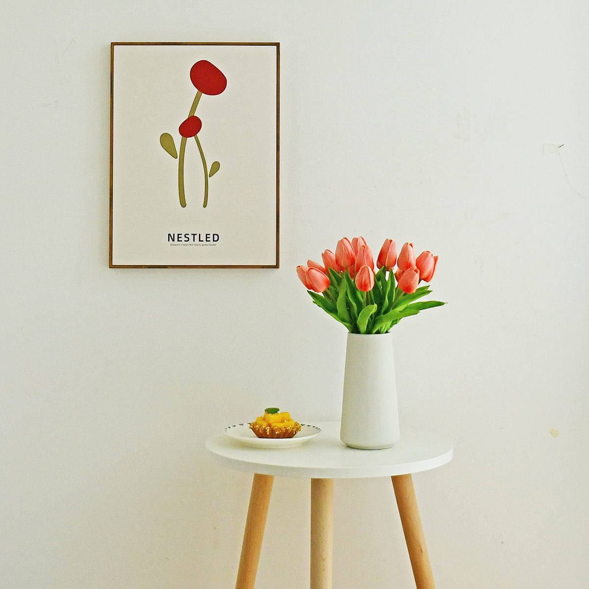 Artificial Tulip Flowers with Soft Latex Materials Decoration