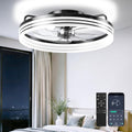 20" Flush Mount Ceiling Fan with Light & Remote