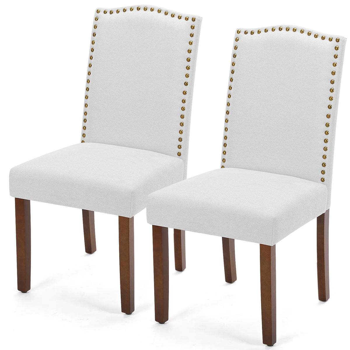 Set of 2, Upholstered Accent Chair, Light Grey