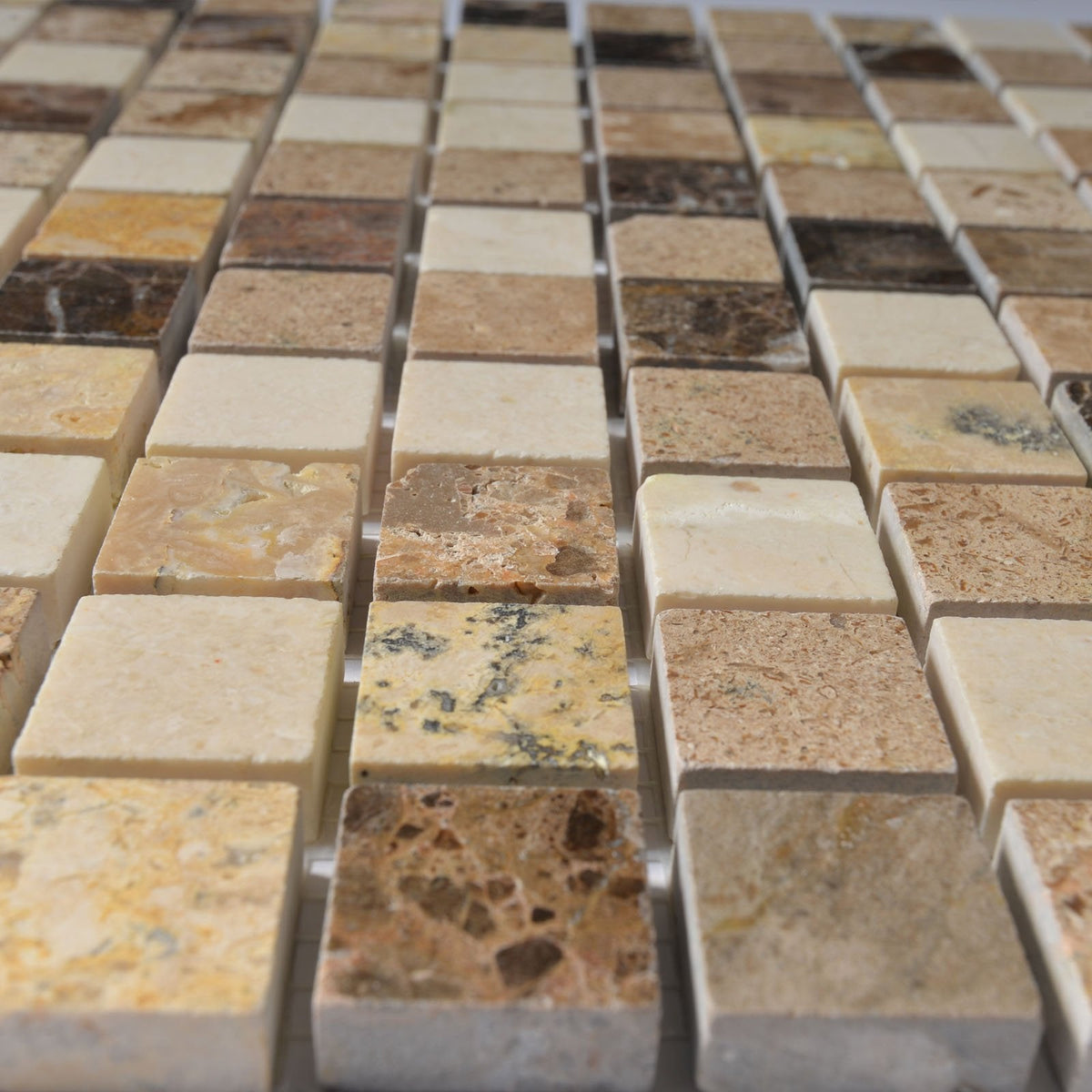 5 Sheets Marble Mosaic Tile Backsplash, Bathroom Shower Floor Etc, Soul Collection, 1"X1" Squares, 12"X12"X3/8"