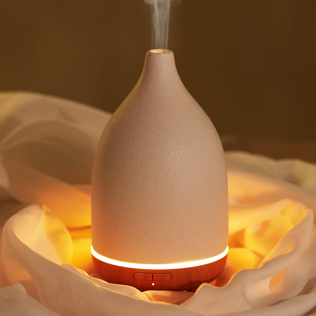 150ml Ceramic Essential Oil Diffuser, Diffusers, Yellow