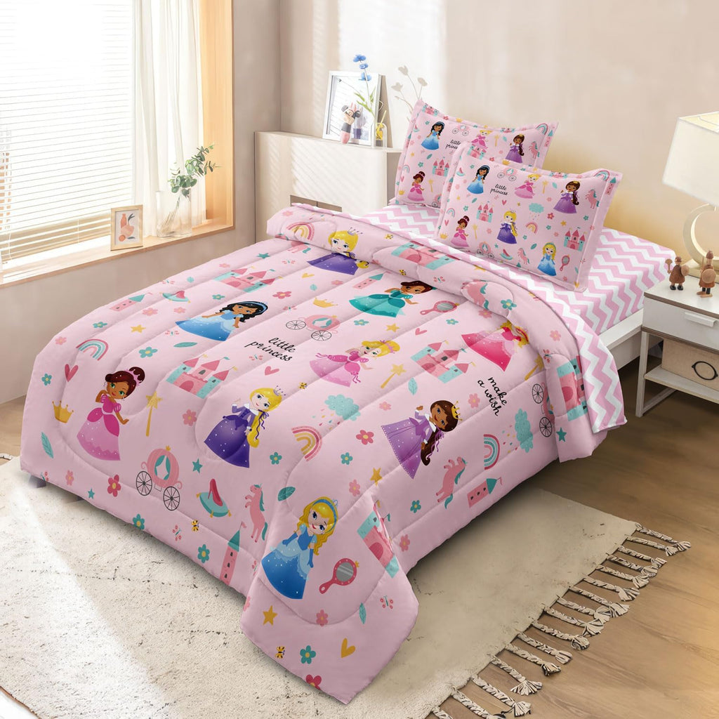 Kids Girls Princess Comforter Set, Pink