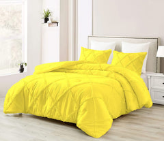 5 Piece Luxury Diamond Ruffle Comforter Set Premium Super Soft 500 GSM All Season Pintuck 1000 Thread Count, 100%
