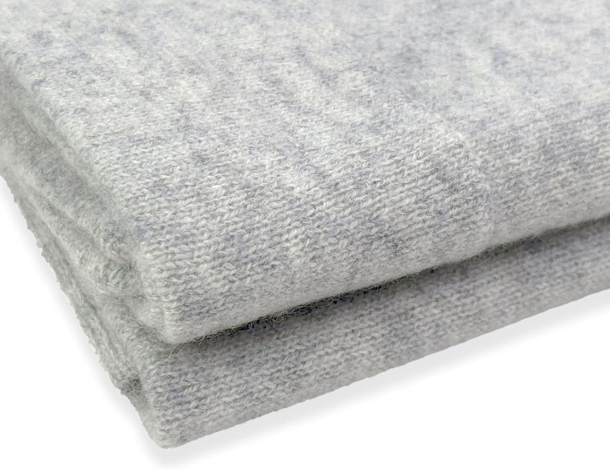 100% Cashmere Baby Blanket Luxe Knit 32" x 40" Gray