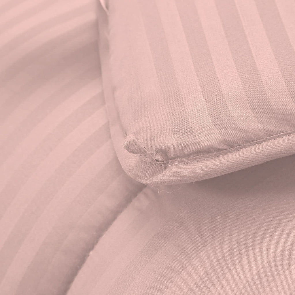 Luxurious 1000 Thread Count 5 Piece Comforter Set, 100% Egyptian Cotton Cover, Damask Stripe, 500 GSM Filling