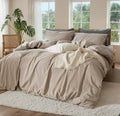 100% Pure Linen Blend 4 Piece Sheet Set, Cooling and Breathable Flax Bed Sheets for Hot Sleepers, All Season Comfort