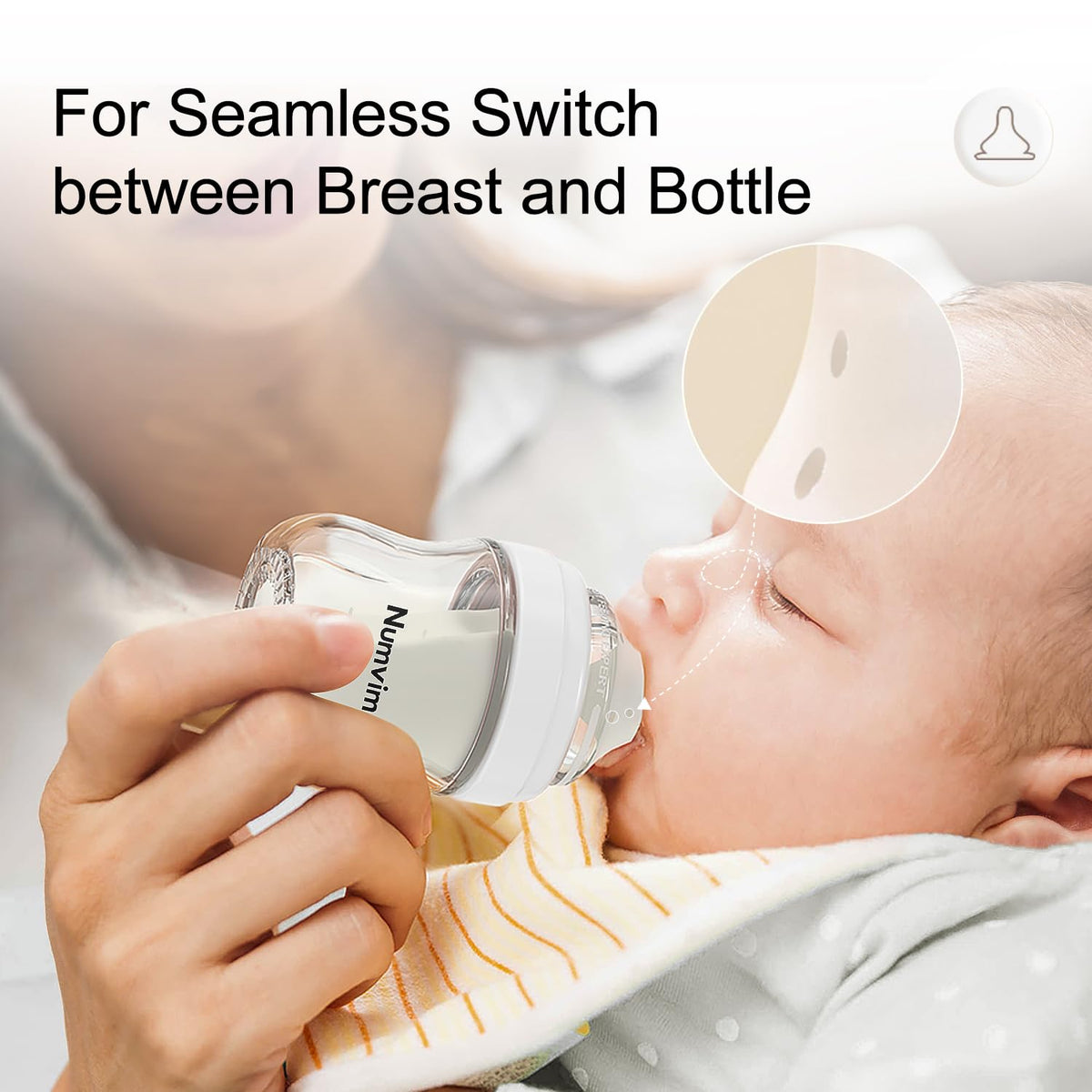 Natural Glass Baby Bottle, Gentle Flow Nipple(S) 5 Ounces 2 Count