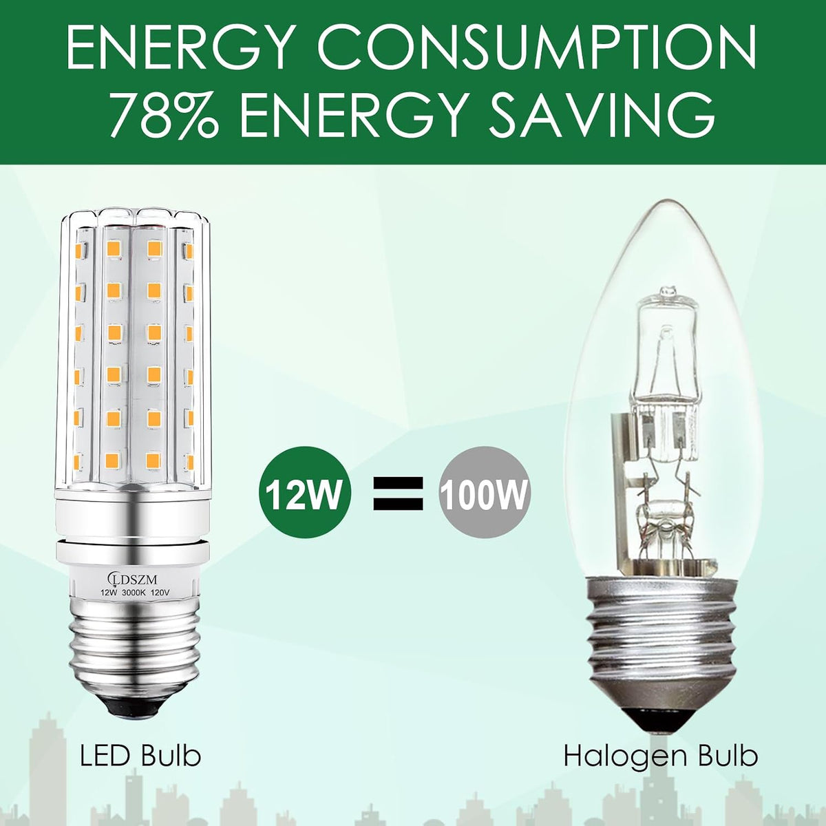 LED Light Bulb 100w Equivalent 1200 Lumen 3000K Warm Daylight White 12W LED Bulb E26 Base Non-Dimmable Ceiling Fan