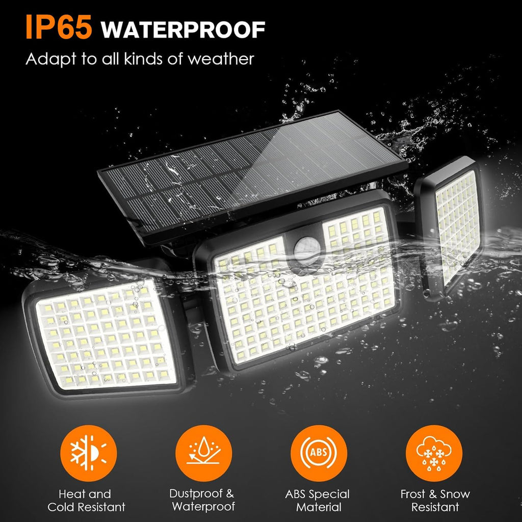 Solar Lights Outdoor, Quick Charge Solar Motion Deck Lights Outdoor for Deck with High Brightness, Larger Built