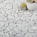 Stone for Shower Floor, Carrara White Random, 4 Sheets