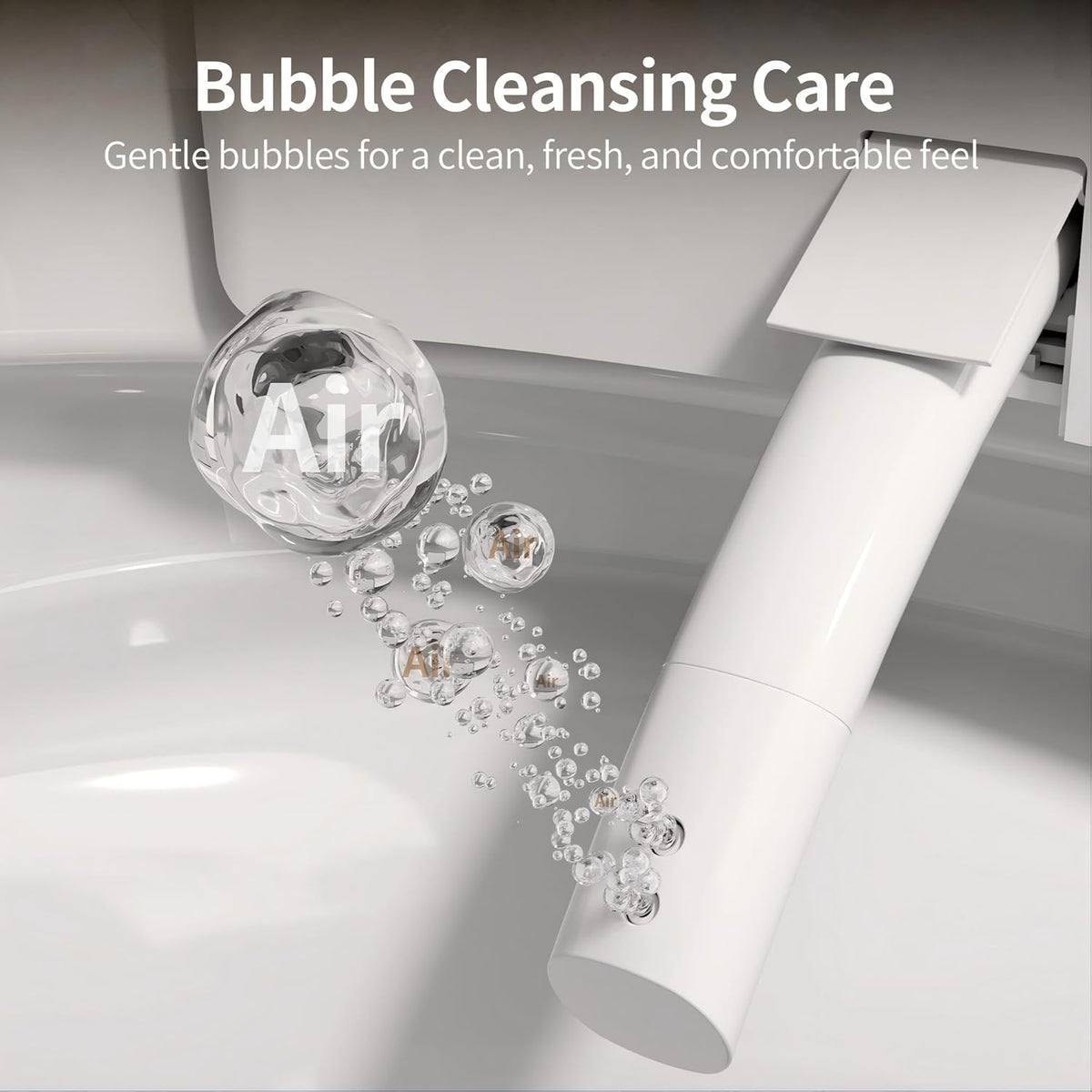 Compact Smart Toilet with Bidet Built In for Small Bathroom, Microbubble Wash Auto Flush Water Filter