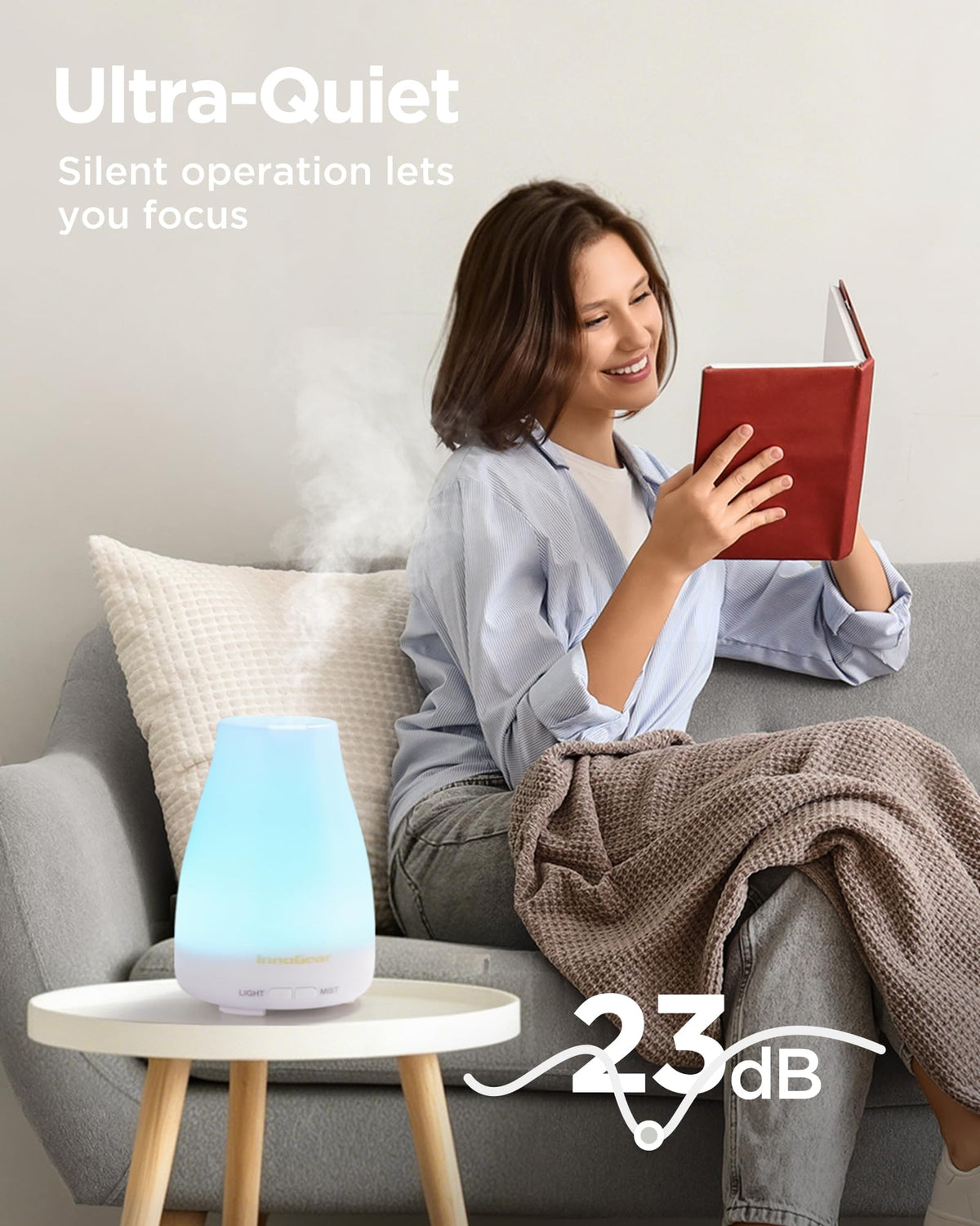 2 Pcs Essential Oil Diffuser Aroma Diffusers, Basic White