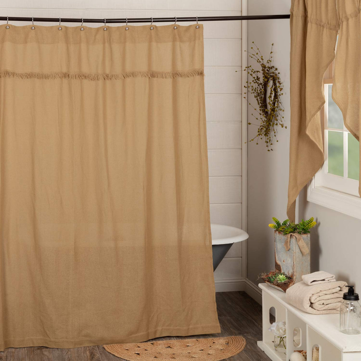 Burlap Natural Unlined, Tan, 72x72