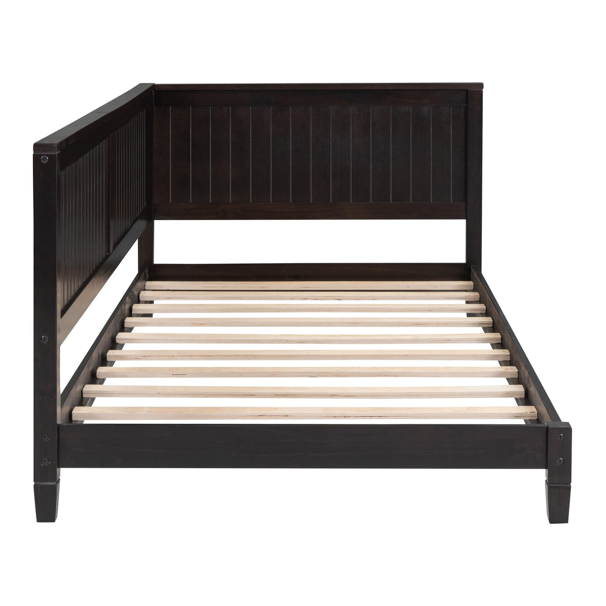 Twin Size Daybed Wood Sofa Bed, Espresso