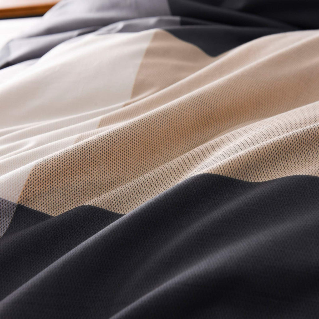 Buffalo Plaid Duvet Cover, 100% Cotton Check Geometric Bedding 3pc Set, Grey Hotel Quality Gingham Plaid Print