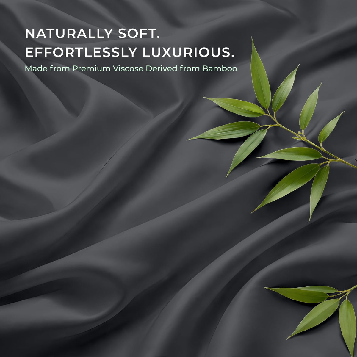 Luxury 4 Pc 100% Viscose derived from Bamboo Sheet Set -XL Size Silky Soft & Cooling Sheets for Hot Sleepers, 18"
