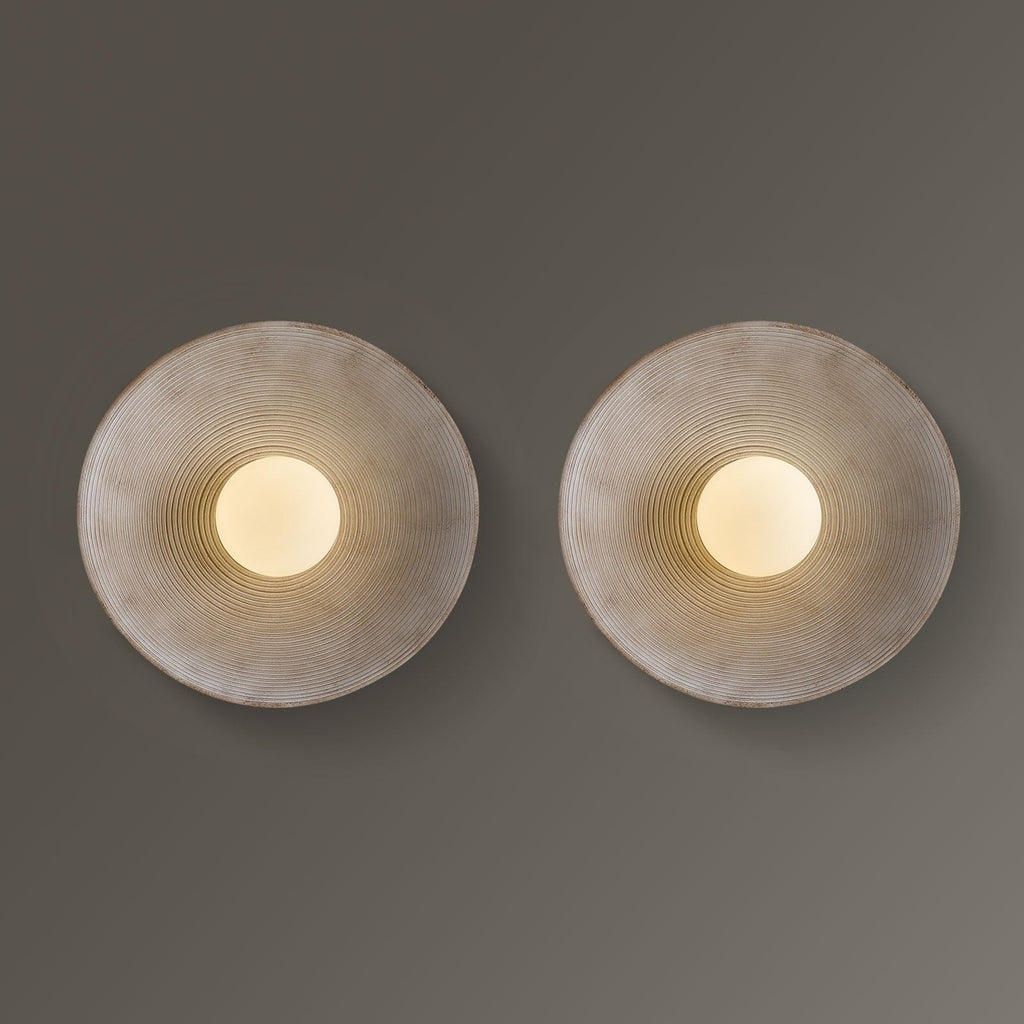 2 Pack Retro Japanese Wall Sconce, Wabi-Sabi Style Resin Wall Lamps G4 Warm Light Home Decor Wall Lights Bedside Art