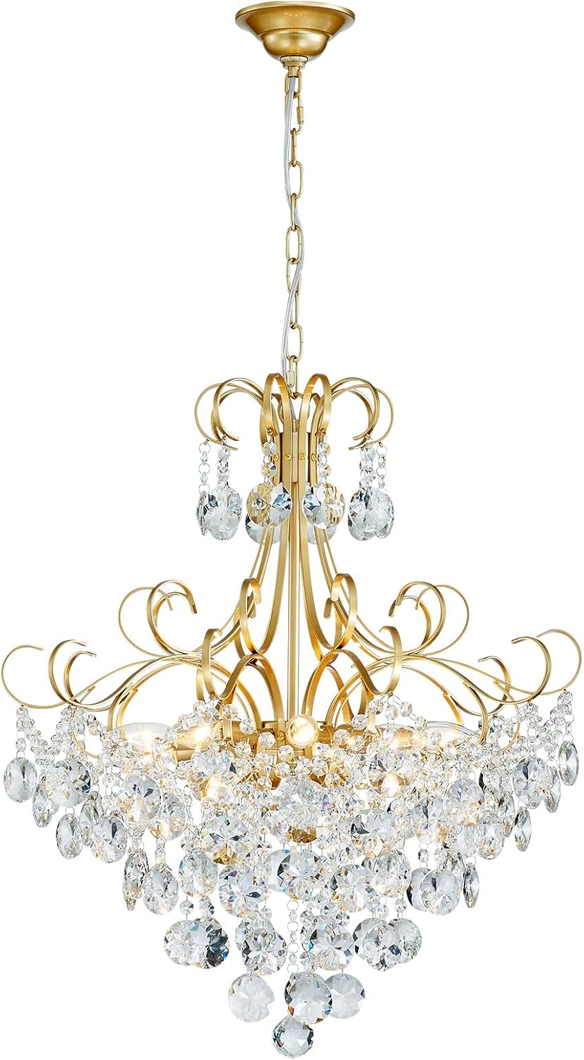 Modern K9 Crystal Pendant Chandelier for Dining Rooms and Foyers
