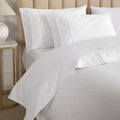 100% Cotton Percale Duvet Cover Queen Size, with Lace Pillowcases, 90x90