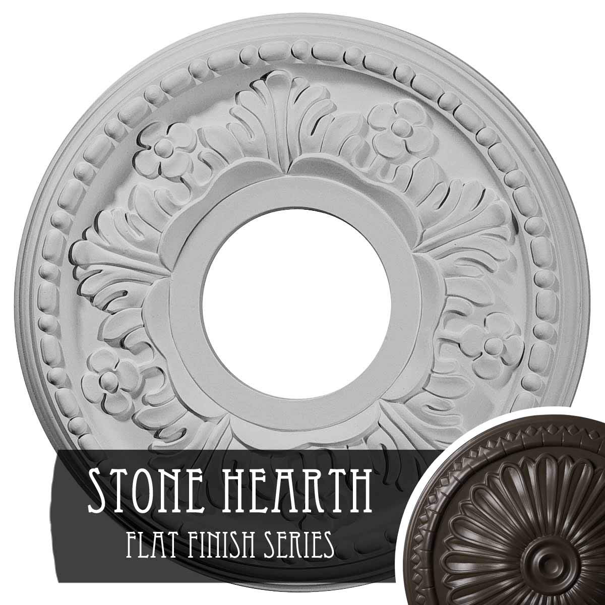 Helene Ceiling Medallion, Stone Hearth