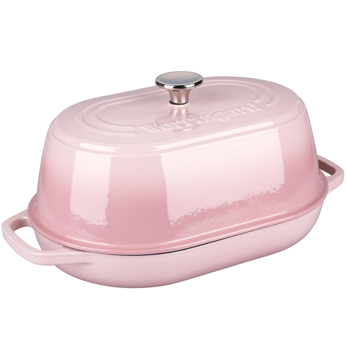 Enameled Cast Iron Dutch Oven Pot with Dome Lid, Oval Bread Oven made Sourdough Bread Baking, Oven Safe up to 500°F